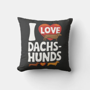 Ik hou van Dachshunds Hartverwarmend ontwerp voor  Kussen