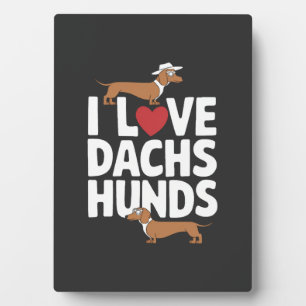 Ik hou van Dachshunds Leuk Grafisch voor hondenlie Fotoplaat