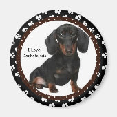 Ik hou van Dachshunds Magnet (Voorkant)