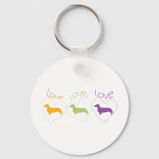 Ik hou van Dachshunds! Sleutelhanger