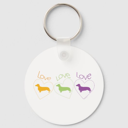 Ik hou van Dachshunds! Sleutelhanger (Voorkant)