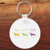 Ik hou van Dachshunds! Sleutelhanger (Voorkant)
