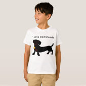 Ik hou van Dachshunds T-Shirt (Voorkant volledig)