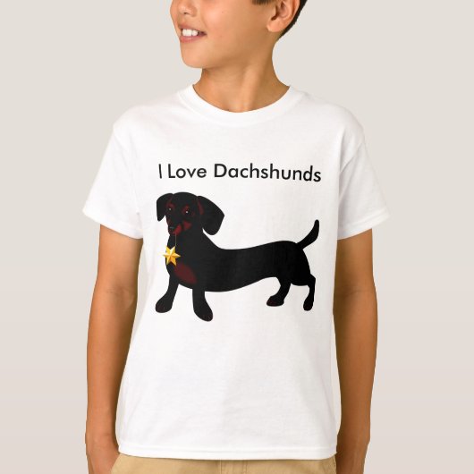 Ik hou van Dachshunds T-Shirt (Voorkant)