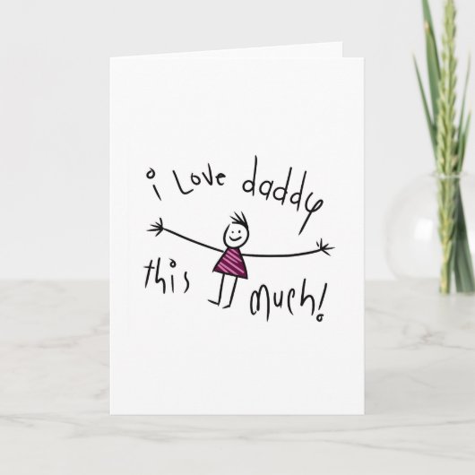 IK HOU VAN DADDY. NIEUWE FATHERS DAY GIFT IDEA KAART (Voorkant)