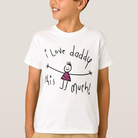 IK HOU VAN DADDY. NIEUWE FATHERS DAY GIFT IDEA T-SHIRT (Voorkant)