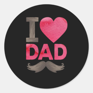 Ik hou van Dads Ronde Sticker