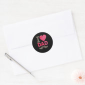 Ik hou van Dads Ronde Sticker (Envelop)
