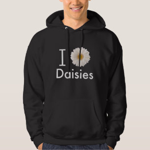 Ik hou van Daisies Gerber Daisy White Flower Hoodie