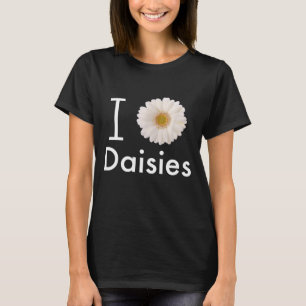 Ik hou van Daisies Gerber Daisy White Flower T-shirt