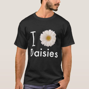 Ik hou van Daisies Gerber Daisy White Flower T-shirt