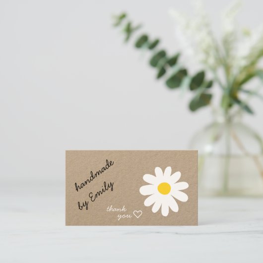 Ik hou van Daisy Handmade by Name met Social Media Visitekaartje (Staand voorkant)