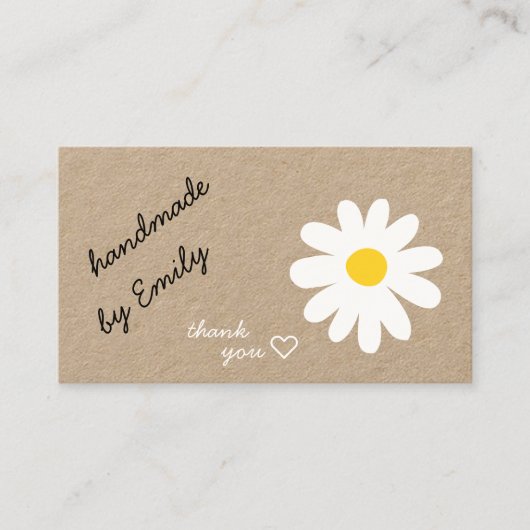 Ik hou van Daisy Handmade by Name met Social Media Visitekaartje (Voorkant)