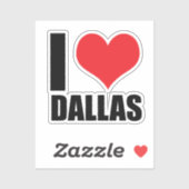 Ik hou van Dallas Sticker (Vel)