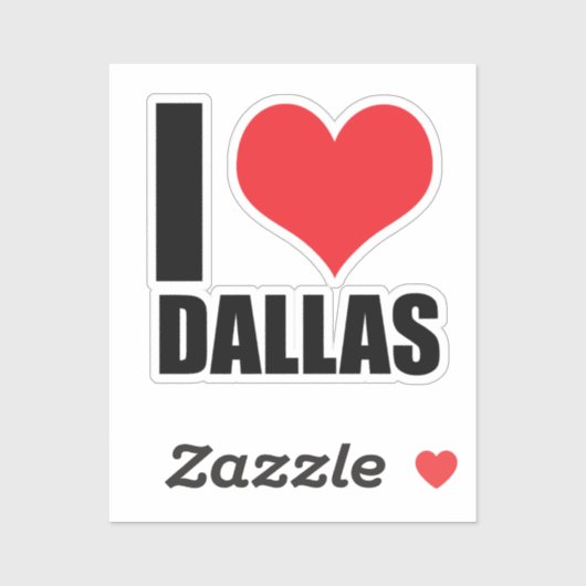 Ik hou van Dallas Sticker (Vel)