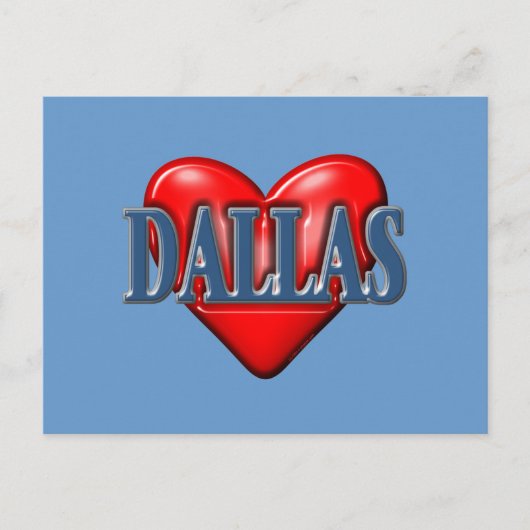 Ik hou van Dallas Texas Briefkaart (Voorkant)