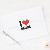 Ik hou van Dallas Vierkante Sticker (Envelop)