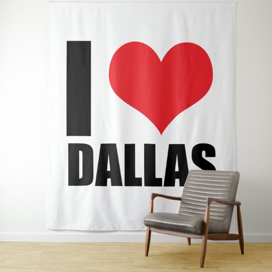 Ik hou van Dallas Wandkleed (In situ)