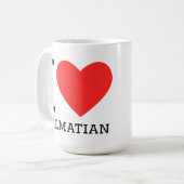 Ik hou van Dalmatiër  Koffiemok (Voorkant links)