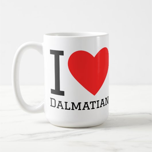 Ik hou van Dalmatiër  Koffiemok (Links)