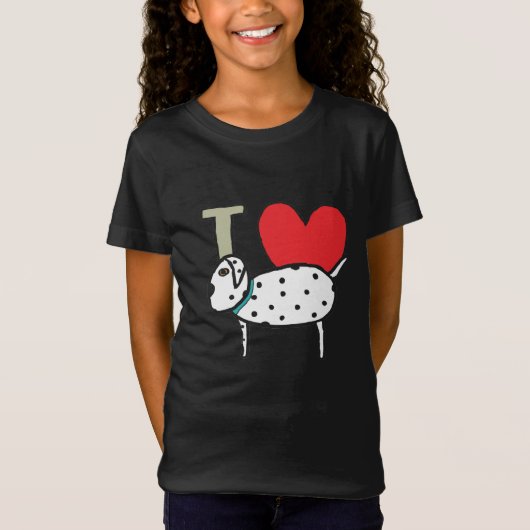 Ik hou van Dalmatiërs T-shirt (Voorkant)