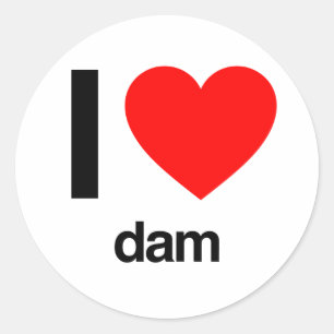 Ik hou van Dam Ronde Sticker
