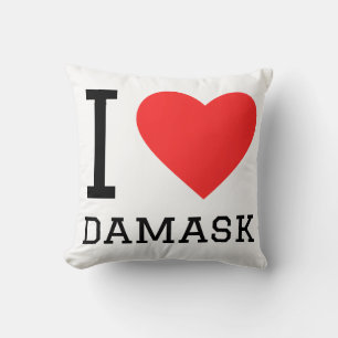 Ik hou van damast kussen