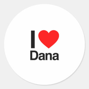 ik hou van dana ronde sticker