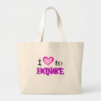 Ik hou van Dance Grote Tote Bag