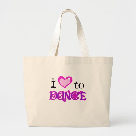 Ik hou van Dance Grote Tote Bag (Voorkant)