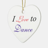 Ik hou van Dance Keramisch Ornament (Links)