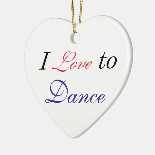 Ik hou van Dance Keramisch Ornament (Links)