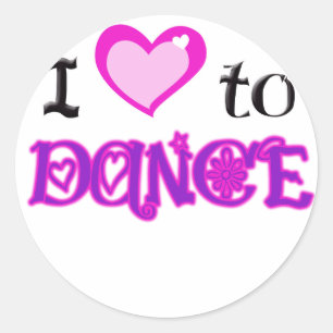 Ik hou van Dance Ronde Sticker