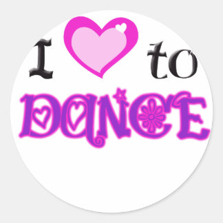 Ik hou van Dance Ronde Sticker