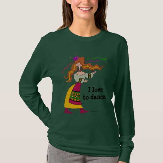 Ik hou van Dance Ukraine Folk Art T-shirt (Voorkant)