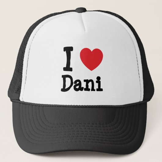 Ik hou van Dani hart T-Shirt Trucker Pet (Voorkant)
