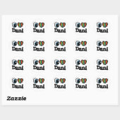 Ik hou van Dani Ronde Sticker (Vel)