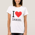 Ik hou van daniel t-shirt<br><div class="desc">Ik hou van Daniel,  voor mannen noem ik liefhebbers</div>