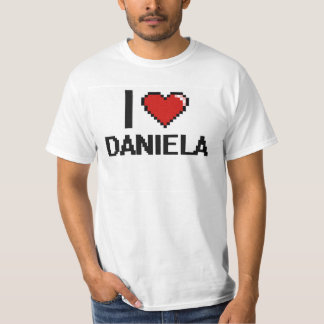 Ik hou van Daniela Digital Retro Design T-shirt