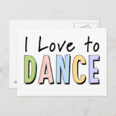 Ik hou van dans briefkaart (Voorkant / Achterkant)
