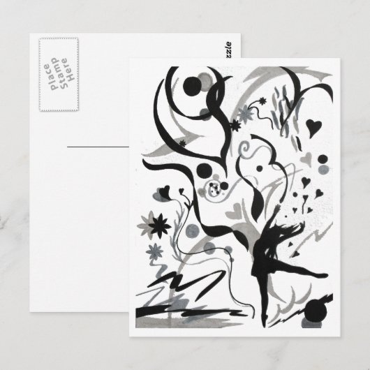 Ik hou van dans! briefkaart (Voorkant / Achterkant)