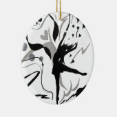 Ik hou van dans! keramisch ornament (Rechts)