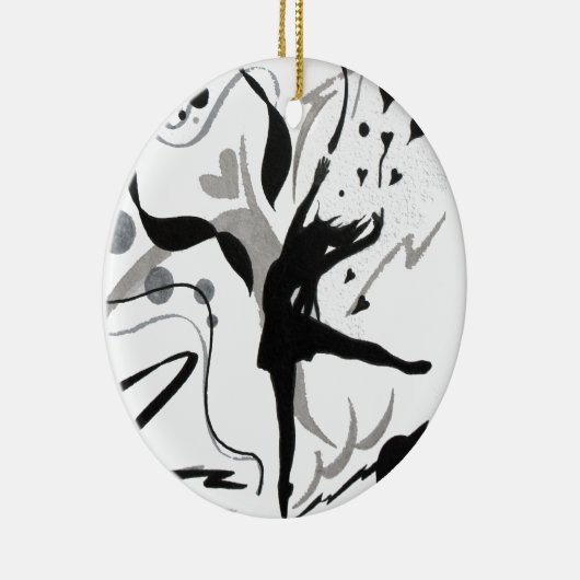 Ik hou van dans! keramisch ornament (Rechts)