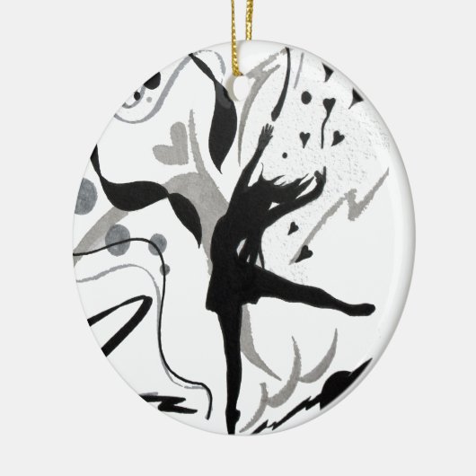 Ik hou van dans! keramisch ornament (Links)