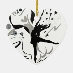 Ik hou van dans! keramisch ornament