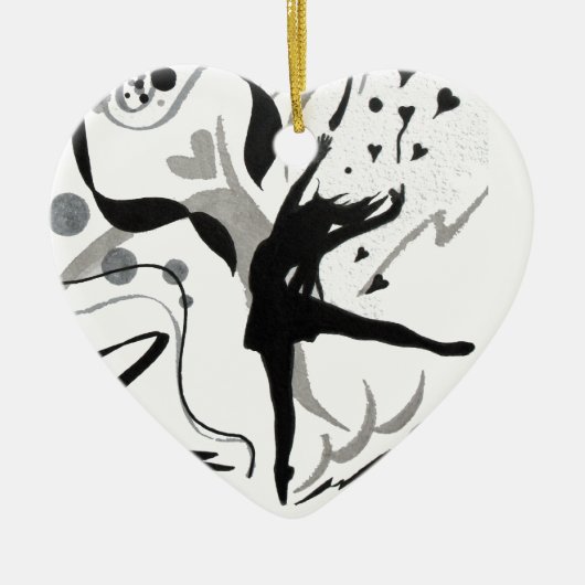 Ik hou van dans! keramisch ornament (Voorkant)