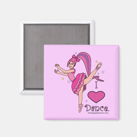 Ik hou van dans! magneet (Voorkant / Achterkant)