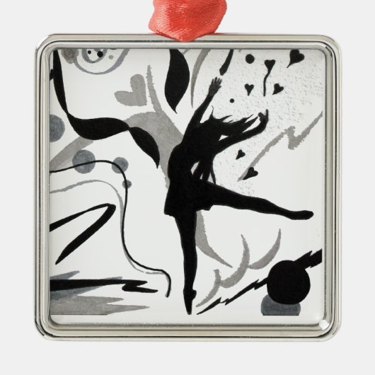 Ik hou van dans! metalen ornament (Voorkant)