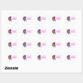 Ik hou van dans ronde sticker (Vel)