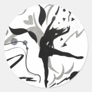 Ik hou van dans ronde sticker